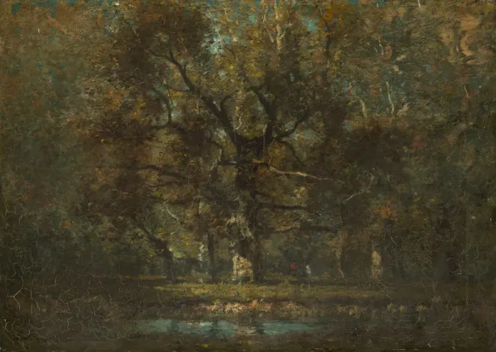 Framed Print : Oak Tree, 1895. Creator: Henry Ward Ranger Framed Print : Oak Tree, 1895. Creator: Henry Ward Ranger