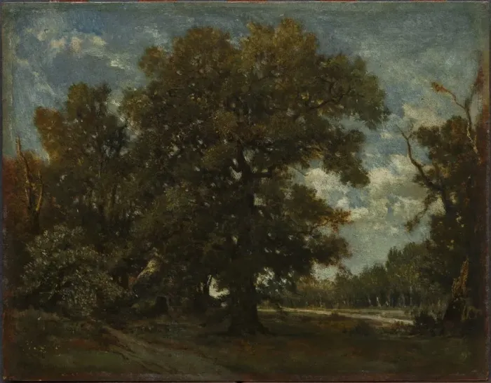 Framed Print : The Oak Tree, 19th century. Creator: Theodore Rousseau (French, 1812-1867), imitator of Framed Print : The Oak Tree, 19th century. Creator: Theodore Rousseau (French, 1812-1867), imitator of