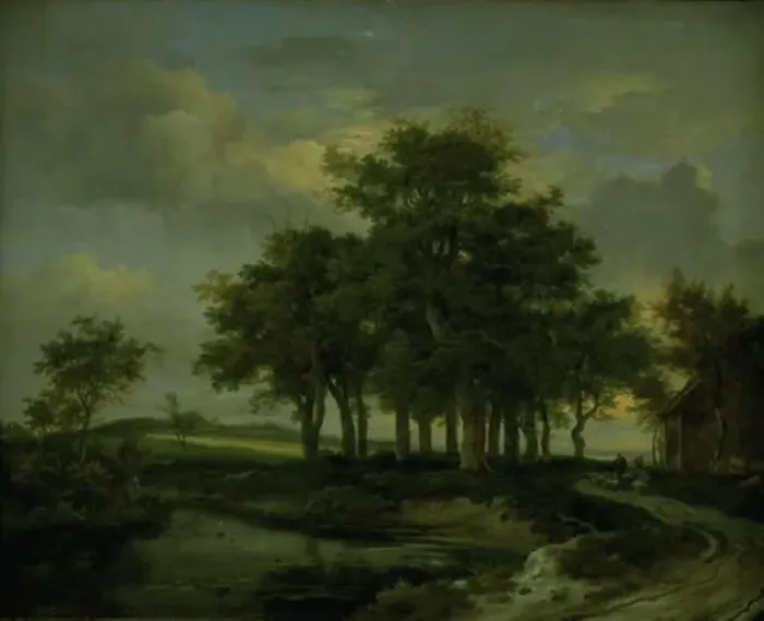Framed Print : Oak Trees near a Road, Evening, 1643-1682. Creator: Jacob van Ruisdael Framed Print : Oak Trees near a Road, Evening, 1643-1682. Creator: Jacob van Ruisdael