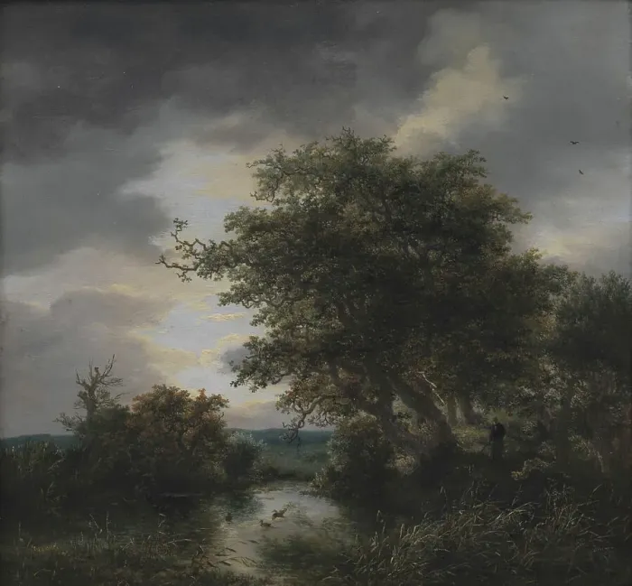 Framed Print : Oak Trees by a Pond, 1643-1682. Creator: Jacob van Ruisdael