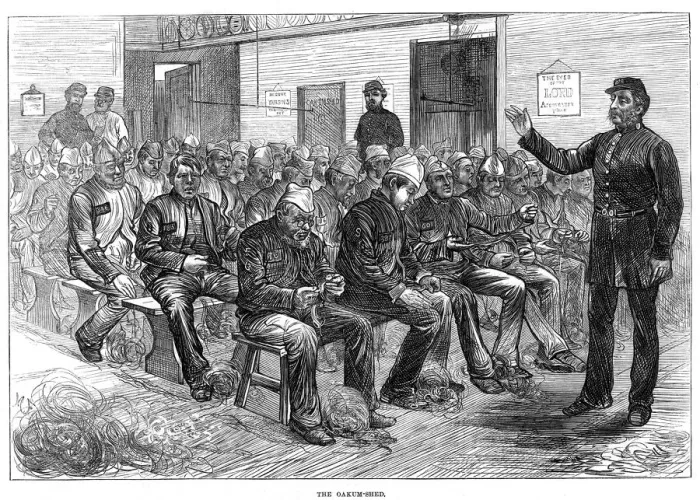 Framed Print : The oakum-shed, Clerkenwell Prison, London, 1874 Framed Print : The oakum-shed, Clerkenwell Prison, London, 1874