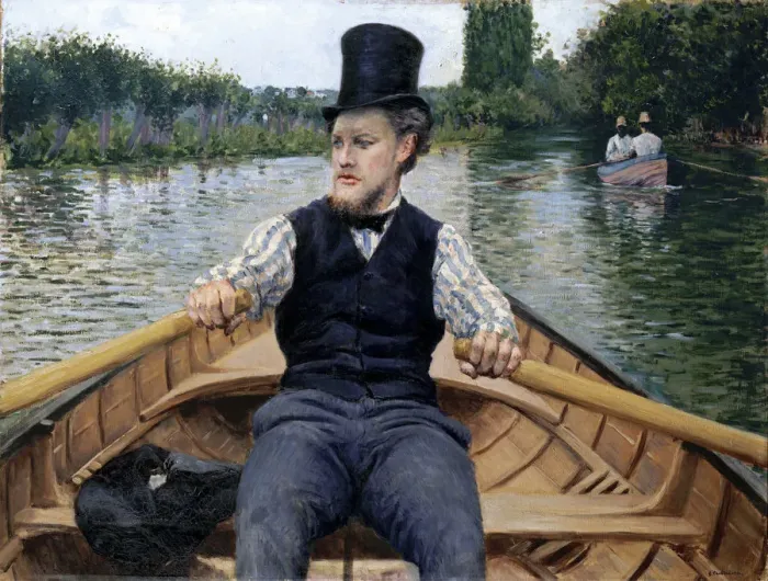 Framed Print : Oarsman in a Top Hat, 1878 Framed Print : Oarsman in a Top Hat, 1878