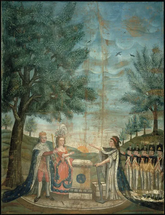 Framed Print : Oath of the King, Queen and National Guard to the Fatherland, 1791. Creator: Dubois Framed Print : Oath of the King, Queen and National Guard to the Fatherland, 1791. Creator: Dubois