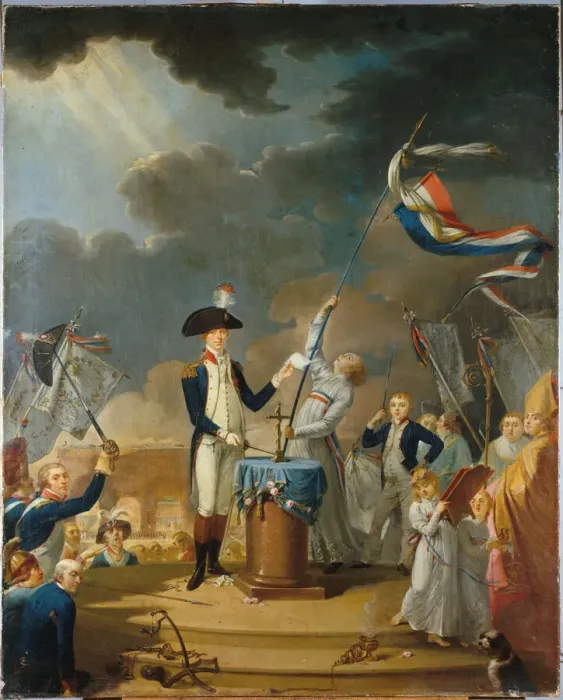 Framed Print : The oath of La Fayette at the Festival of the Federation, 14 July 1790, 1791 Framed Print : The oath of La Fayette at the Festival of the Federation, 14 July 1790, 1791
