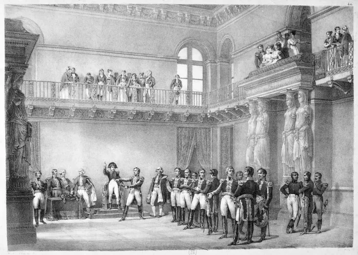 Framed Print : Oath of the Marechaux, c1800-1820 Artist: Napoleon Bonaparte I Framed Print : Oath of the Marechaux, c1800-1820 Artist: Napoleon Bonaparte I