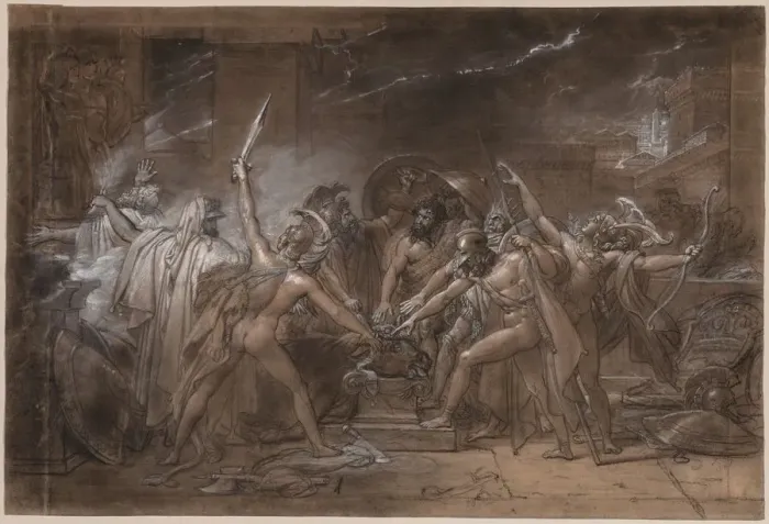 Framed Print : The Oath of the Seven Chiefs against Thebes, c Framed Print : The Oath of the Seven Chiefs against Thebes, c