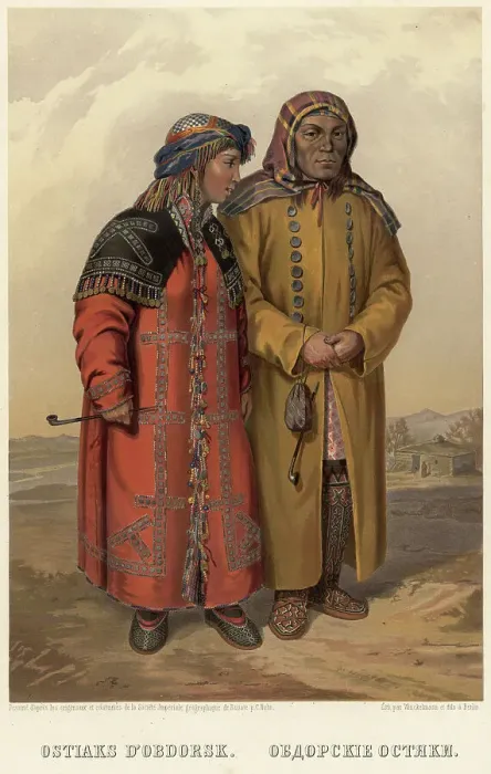 Framed Print : Obdorsk Ostyaks, 1862. Creator: Karlis Huns Framed Print : Obdorsk Ostyaks, 1862. Creator: Karlis Huns