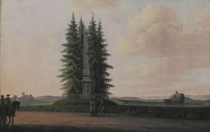 Framed Print : The Obelisk erected in Honour of the Statesman J.H.E. Bernstorff in Gentofte, North of... 1788. Creator: Erik Pauelsen Framed Print : The Obelisk erected in Honour of the Statesman J.H.E. Bernstorff in Gentofte, North of... 1788. Creator: Erik Pauelsen