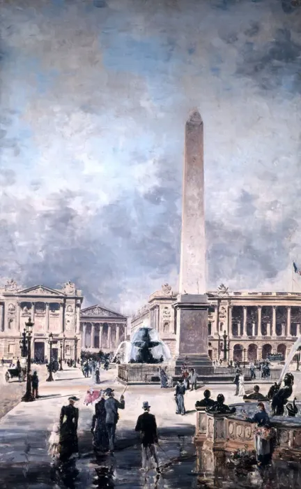 Framed Print : Obelisk of Luxor and the Place de la Concorde, 1891. Artist: Emmanuel Lansyer Framed Print : Obelisk of Luxor and the Place de la Concorde, 1891. Artist: Emmanuel Lansyer