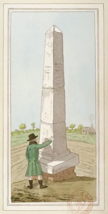 Framed Print : Obelisk at Monken Hadley, Hertfordshire, c1800 Framed Print : Obelisk at Monken Hadley, Hertfordshire, c1800