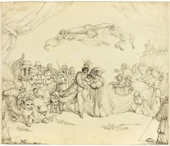 Framed Print : Oberon and Titania, from A Midsummer Night's Dream, n.d. Creator: Charles Kirkpatrick Sharpe Framed Print : Oberon and Titania, from A Midsummer Night's Dream, n.d. Creator: Charles Kirkpatrick Sharpe