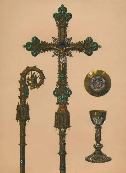 Framed Print : Objects for Ecclesiastical Use by E. C. Trioullier, Paris, 1893. Artist: Robert Dudley Framed Print : Objects for Ecclesiastical Use by E. C. Trioullier, Paris, 1893. Artist: Robert Dudley