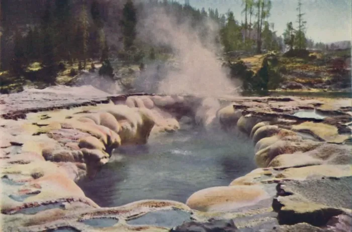 Framed Print : Oblong Geyser, Yellowstone Park, 1916 Framed Print : Oblong Geyser, Yellowstone Park, 1916