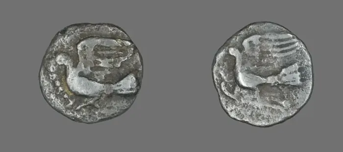Framed Print : Obol (Coin) Depicting a Dove, 400-323 BCE. Creator: Unknown Framed Print : Obol (Coin) Depicting a Dove, 400-323 BCE. Creator: Unknown
