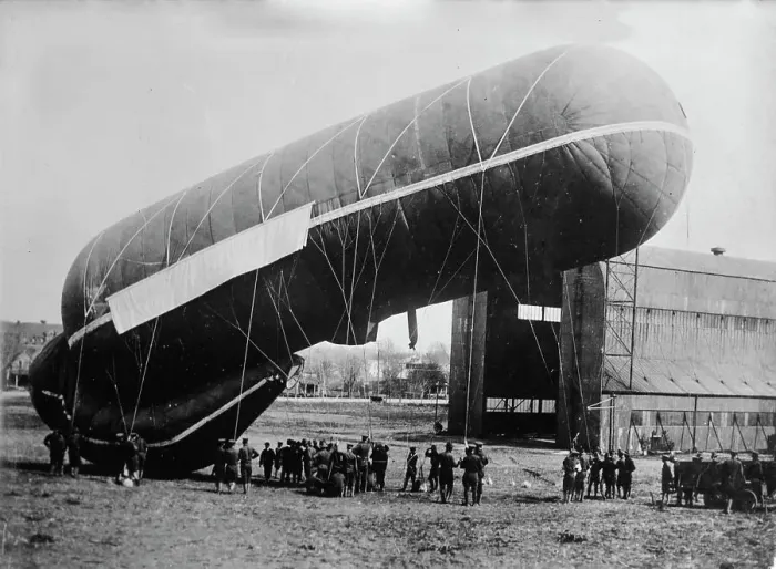 Framed Print : Observation balloon, U.S.A. 9 Dec 1917. Creator: Bain News Service Framed Print : Observation balloon, U.S.A. 9 Dec 1917. Creator: Bain News Service