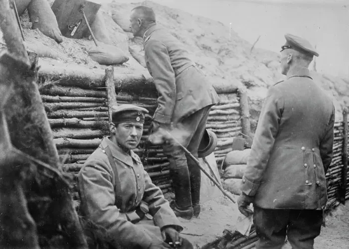 Framed Print : Observation from German Trenches, between c1910 and c1915. Creator: Bain News Service Framed Print : Observation from German Trenches, between c1910 and c1915. Creator: Bain News Service