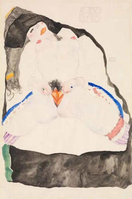 Framed Print : Observed in a Dream, 1911. Creator: Egon Schiele Framed Print : Observed in a Dream, 1911. Creator: Egon Schiele