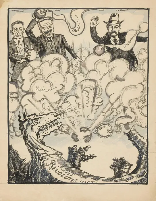 Framed Print : Obstruction against the anti-revolution law, 1920-1930. Creator: Patrick Kroon Framed Print : Obstruction against the anti-revolution law, 1920-1930. Creator: Patrick Kroon