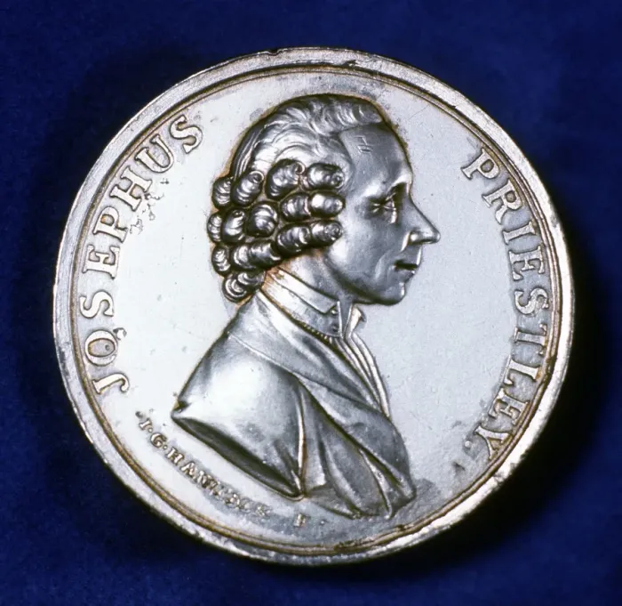 Framed Print : Obverse of commemorative medal for Joseph Priestley (1733-1804), 1803 Framed Print : Obverse of commemorative medal for Joseph Priestley (1733-1804), 1803