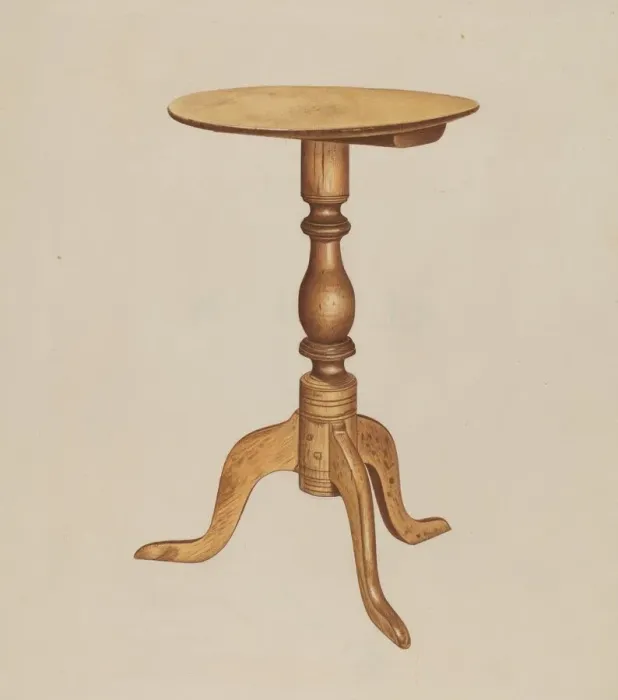 Framed Print : Occasional Table, c. 1938. Creator: Michael Riccitelli Framed Print : Occasional Table, c. 1938. Creator: Michael Riccitelli
