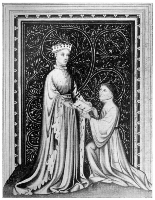 Framed Print : Occleve the poet and King Henry V, c1410, (1910) Framed Print : Occleve the poet and King Henry V, c1410, (1910)