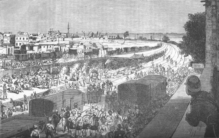 Framed Print : Occupation of Zagazig, after the Battle of Tel-El-Kebir, c1882 Framed Print : Occupation of Zagazig, after the Battle of Tel-El-Kebir, c1882