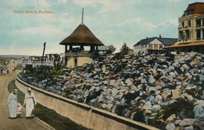 Framed Print : Ocean Beach, Durban, c1914 Framed Print : Ocean Beach, Durban, c1914