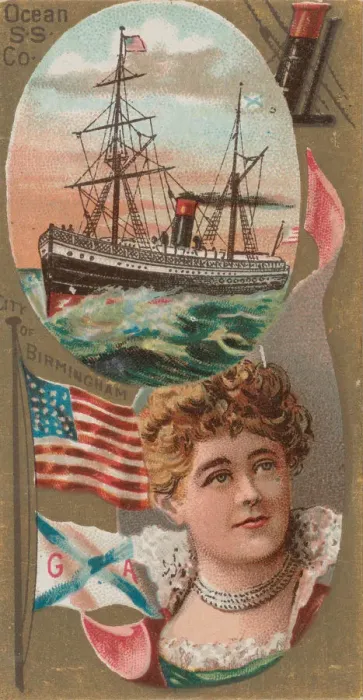 Framed Print : Ocean Steamship Company, from the Ocean and River Steamers series (N83 Framed Print : Ocean Steamship Company, from the Ocean and River Steamers series (N83