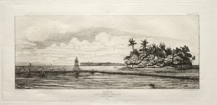 Framed Print : Oceanie, 1845. Creator: Charles Meryon (French, 1821-1868) Framed Print : Oceanie, 1845. Creator: Charles Meryon (French, 1821-1868)