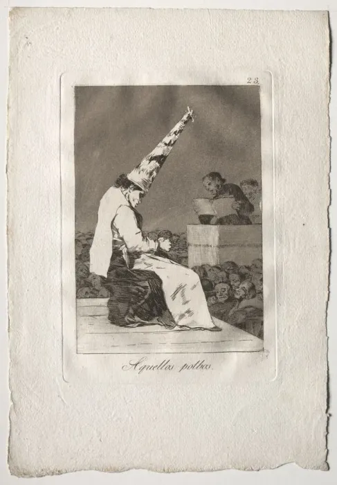 Framed Print : Ochenta Caprichos: Aquellos Polbos, 1793-1798. Creator: Francisco de Goya (Spanish, 1746-1828) Framed Print : Ochenta Caprichos: Aquellos Polbos, 1793-1798. Creator: Francisco de Goya (Spanish, 1746-1828)