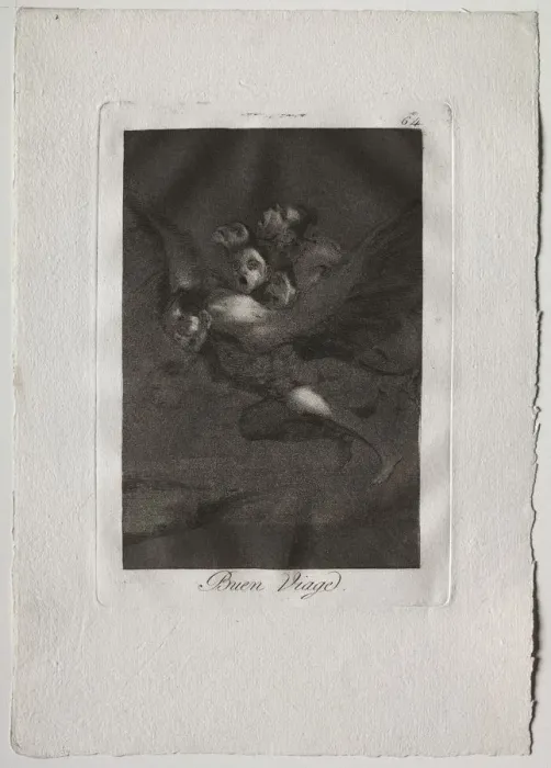 Framed Print : Ochenta Caprichos: Bon Voyage, 1793-1798. Creator: Francisco de Goya (Spanish, 1746-1828) Framed Print : Ochenta Caprichos: Bon Voyage, 1793-1798. Creator: Francisco de Goya (Spanish, 1746-1828)