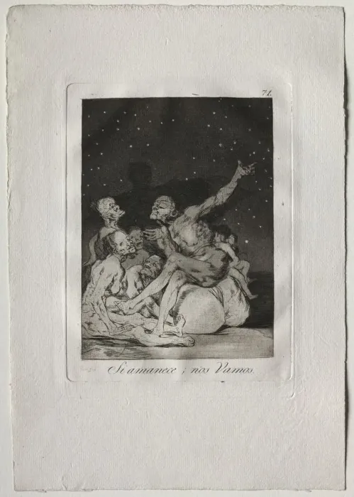 Framed Print : Ochenta Caprichos: When Day Breaks We Will Be Off, 1793-1798. Creator: Francisco de Goya (Spanish Framed Print : Ochenta Caprichos: When Day Breaks We Will Be Off, 1793-1798. Creator: Francisco de Goya (Spanish