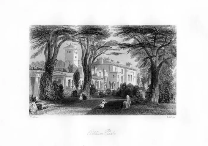 Framed Print : Ockham Park, Surrey, 19th century. Artist: TA Prior Framed Print : Ockham Park, Surrey, 19th century. Artist: TA Prior