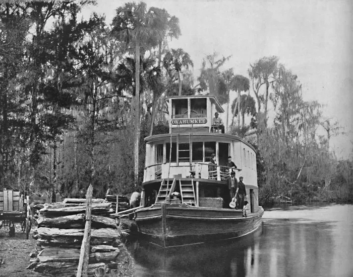 Framed Print : On the Ocklawaha River, Florida, c1897. Creator: Unknown Framed Print : On the Ocklawaha River, Florida, c1897. Creator: Unknown