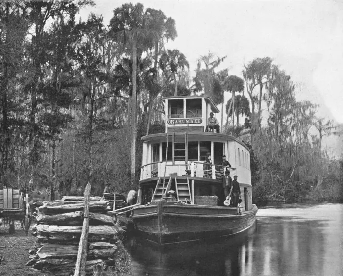 Framed Print : On the Ocklawaha River, Florida, USA, c1900. Creator: Unknown Framed Print : On the Ocklawaha River, Florida, USA, c1900. Creator: Unknown