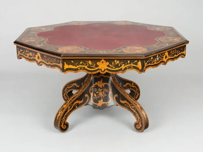 Framed Print : Octagonal Library Table, London, c. 1840; designed 1832 Framed Print : Octagonal Library Table, London, c. 1840; designed 1832