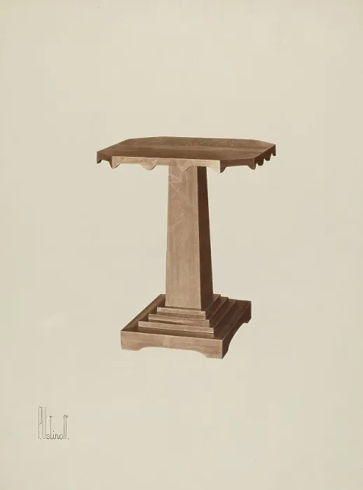 Framed Print : Octagonal Table, c. 1941. Creator: Peter C. Ustinoff Framed Print : Octagonal Table, c. 1941. Creator: Peter C. Ustinoff