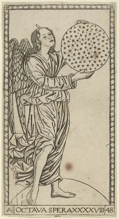 Framed Print : Octava Spera (Eighth Sphere), probably c. 1470. Creator: Master of the S-Series Tarocchi