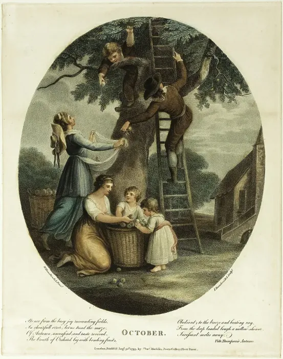 Framed Print : October, August 30, 1793. Creator: Francesco Bartolozzi Framed Print : October, August 30, 1793. Creator: Francesco Bartolozzi
