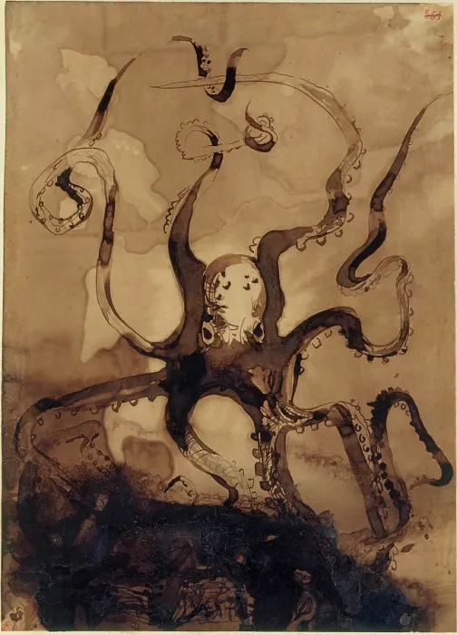 Framed Print : Octopus, 1864-1865. Creator: Hugo, Victor (1802-1885) Framed Print : Octopus, 1864-1865. Creator: Hugo, Victor (1802-1885)