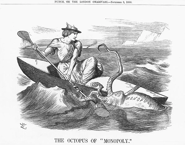 The Octopus of Monopoly, 1888. Artist: Joseph Swain