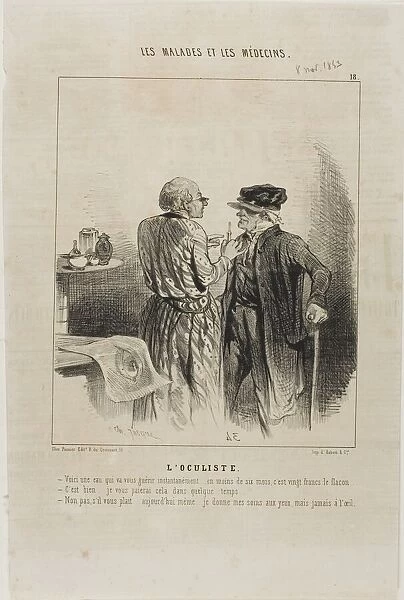 The Oculist (plate 18), 1843. Creator: Charles Emile Jacque