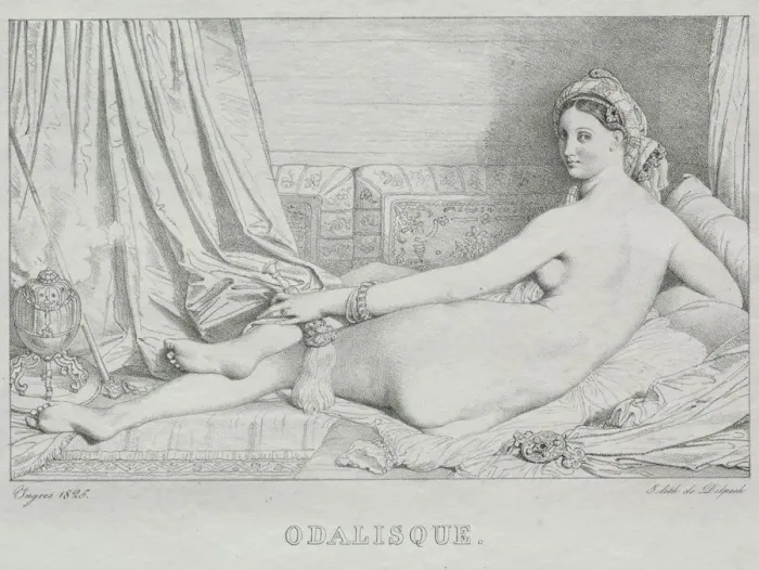 Framed Print : Odalisque, 1825. Creator: Jean-Auguste-Dominique Ingres (French, 1780-1867) Framed Print : Odalisque, 1825. Creator: Jean-Auguste-Dominique Ingres (French, 1780-1867)