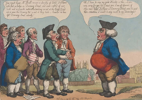 Odd Fellows from Downing Street Complaining to John Bull, June 4, 1808. June 4, 1808