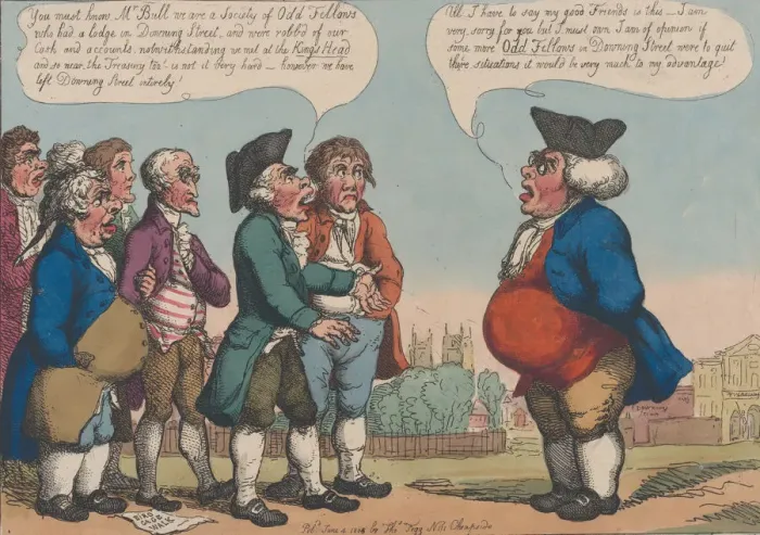 Framed Print : Odd Fellows from Downing Street Complaining to John Bull, June 4, 1808. June 4, 1808 Framed Print : Odd Fellows from Downing Street Complaining to John Bull, June 4, 1808. June 4, 1808