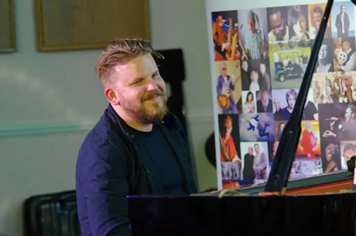 Framed Print : Oddgeir Berg, Watermill Jazz Club, Dorking, Surrey, 3 Sept 2019. Creator: Brian O Connor Framed Print : Oddgeir Berg, Watermill Jazz Club, Dorking, Surrey, 3 Sept 2019. Creator: Brian O Connor