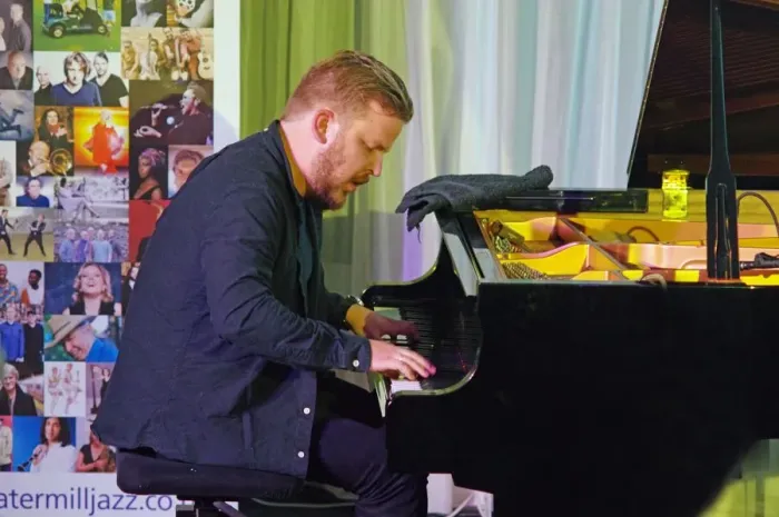 Framed Print : Oddgeir Berg, Watermill Jazz Club, Dorking, Surrey, 3 Sept 2019. Creator: Brian O Connor Framed Print : Oddgeir Berg, Watermill Jazz Club, Dorking, Surrey, 3 Sept 2019. Creator: Brian O Connor