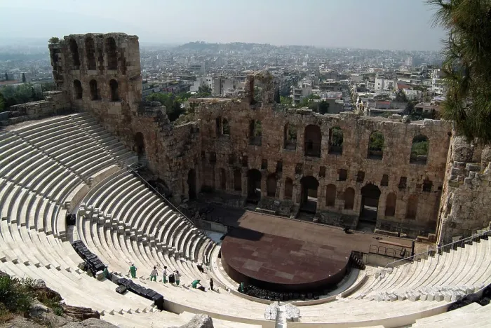 Framed Print : Odeon of Herodes Atticus, Athens, Greece, 2003. Creator: Ethel Davies Framed Print : Odeon of Herodes Atticus, Athens, Greece, 2003. Creator: Ethel Davies