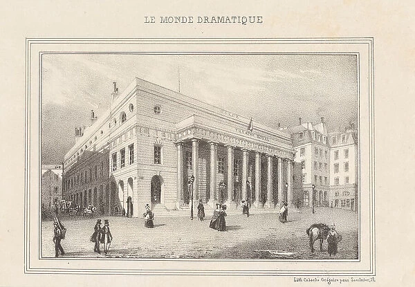 The Odéon-Théâtre de l'Europe, Paris, Mid of the 19th century. Creator: Anonymous