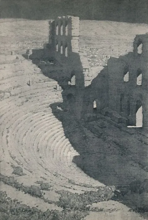 Framed Print : The Odeum of Herodes Atticus in Athens, 1913 Framed Print : The Odeum of Herodes Atticus in Athens, 1913